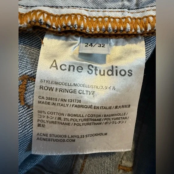 Acne Studios Women's Cropped Jeans - Picture 6 of 7